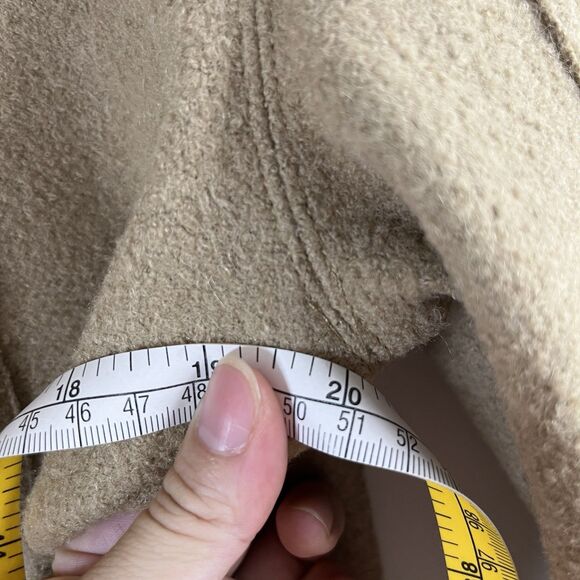 Talbots Jacket Women Petite S Fit M Alpaca Wool Button Beige Pocket Coat Cruise - Picture 8 of 10